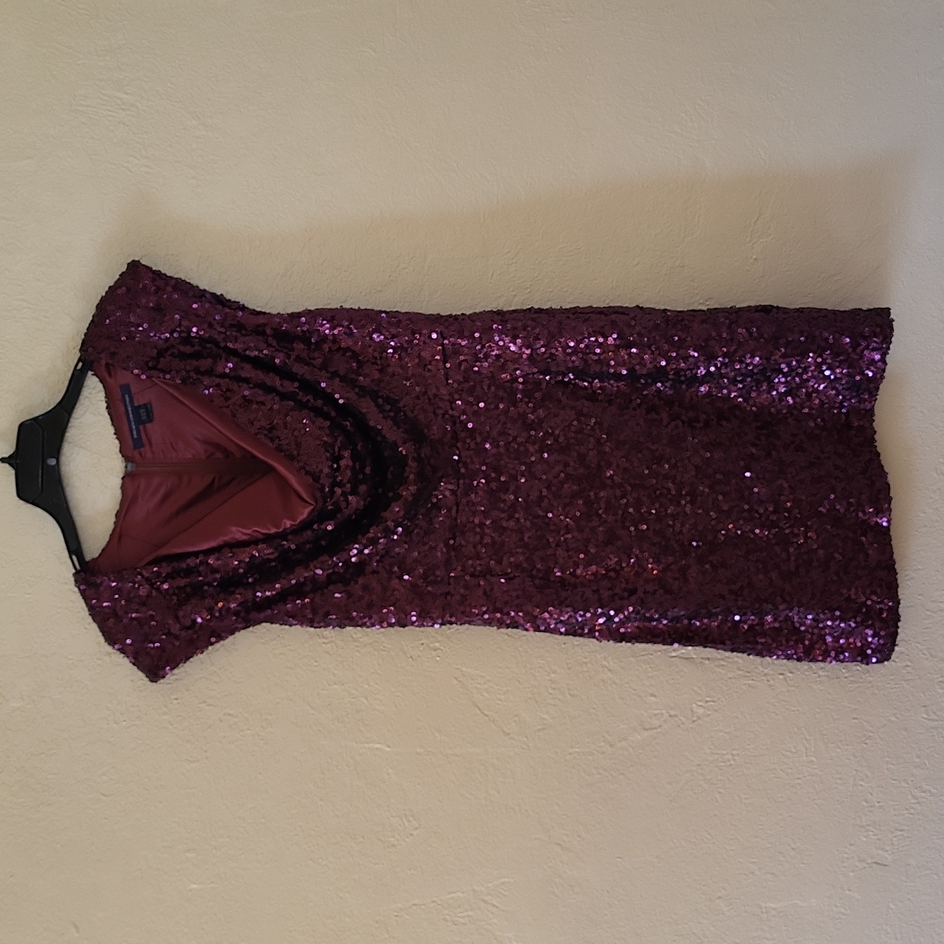 French Connection Sequin Cap Sleeve Cocktail Dress
